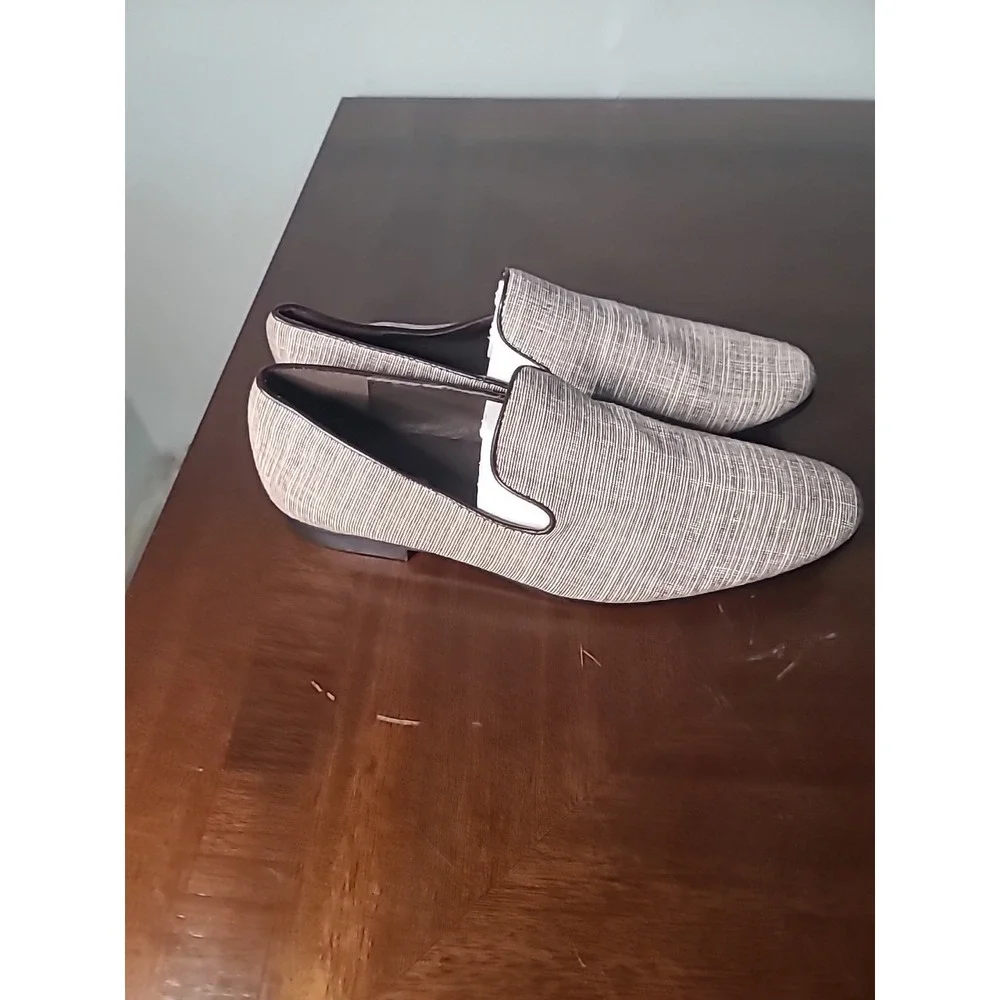 Giorgio Brutini Men's size 10M gray Slip-On Textured Fabric Upper Loafers shoe